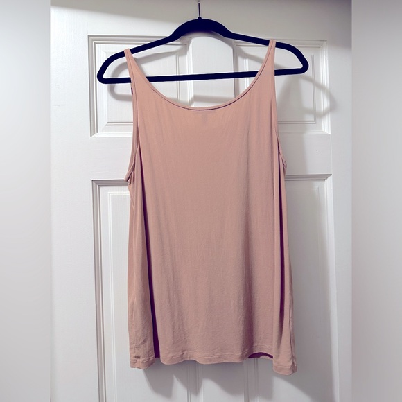 Eileen Fisher 100% Silk Signature Jersey Crepe Nude/Pink Cami/Tank - Picture 2 of 4